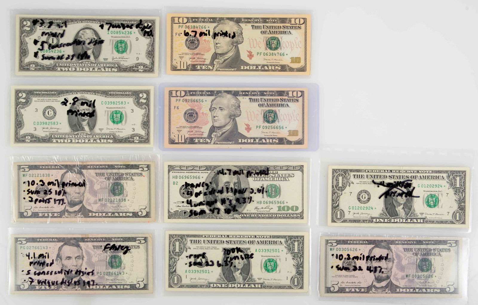 Lot of Assorted U.S. Currency Star Notes. (1 of 6)