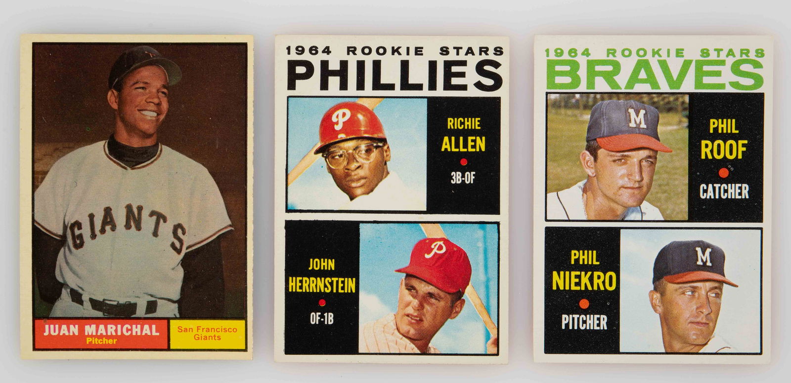 3 Vintage Topps Baseball Cards, inc. Marichal RC. (1 of 7)