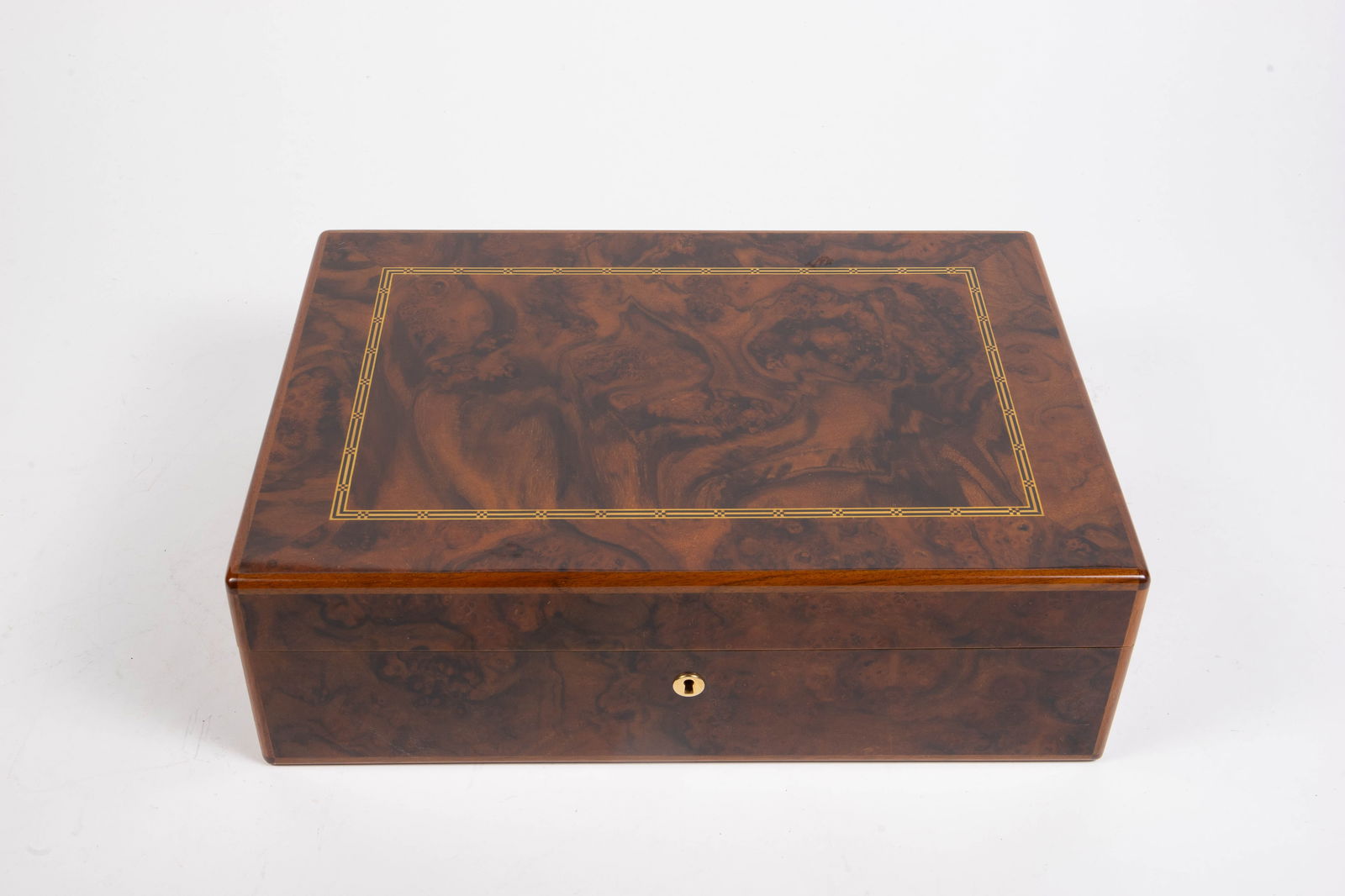 Dunhill Burled Wood Humidor w/ Keys. (1 of 7)