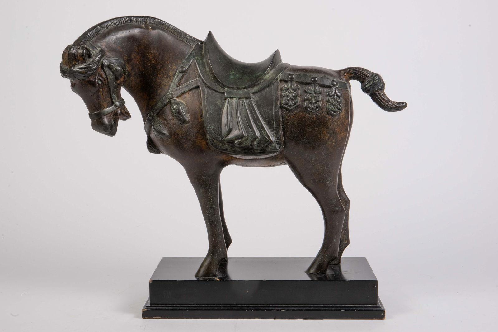 Possibly Bronze Lg. Tang Style Horse Sculpture. (1 of 6)