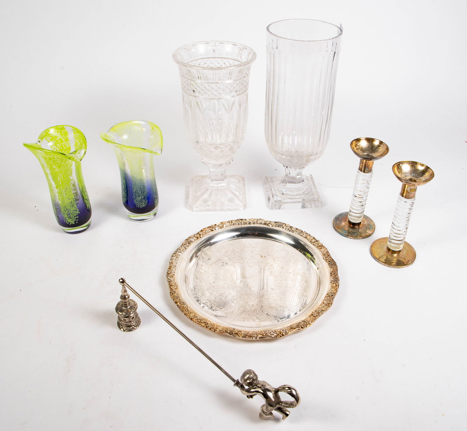 Lot: Glass Vases, Silverplate Items, etc. (1 of 6)