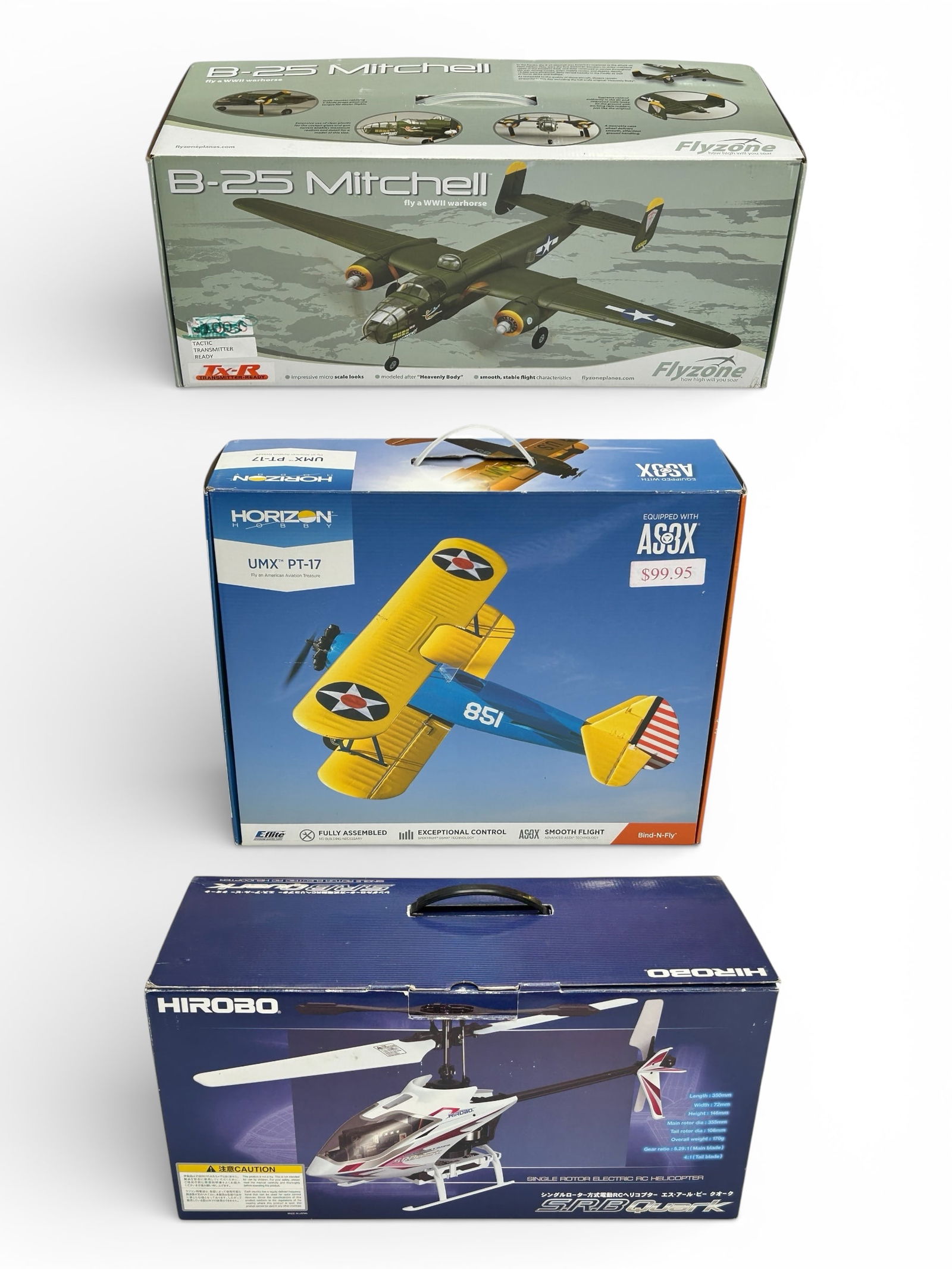 Lot: E-flite, Flyzone, & Hirobo Model Aircraft. (1 of 4)