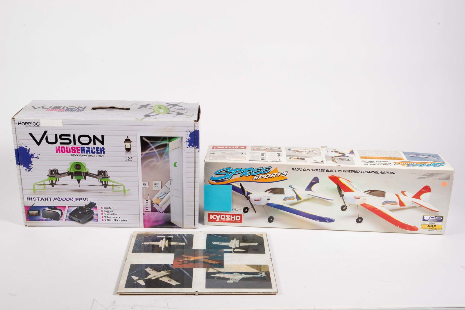 Lot: Kyosho RC Wood Plane Kit & Vusion House Racer (1 of 6)