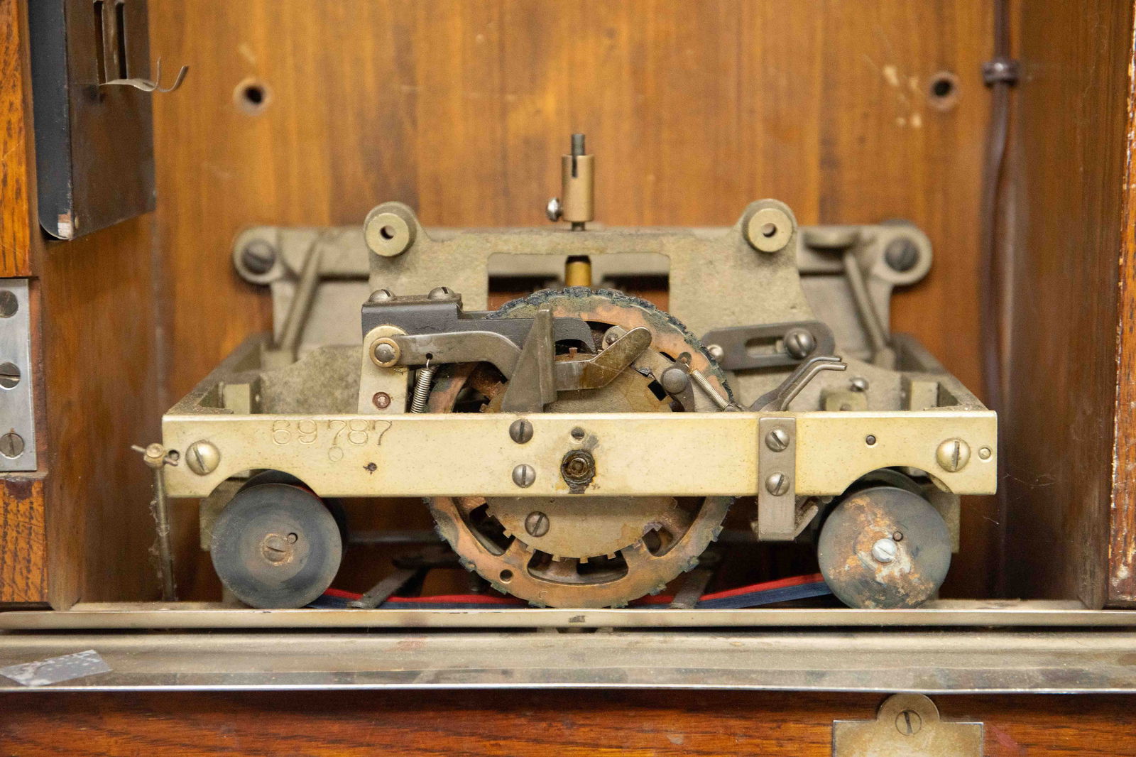 Simplex Oak Time Recorder Punch Clock. - 2