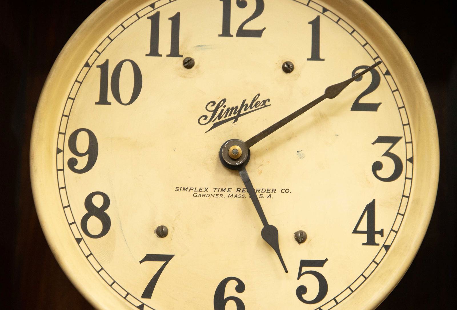 Simplex Oak Time Recorder Punch Clock. - 3