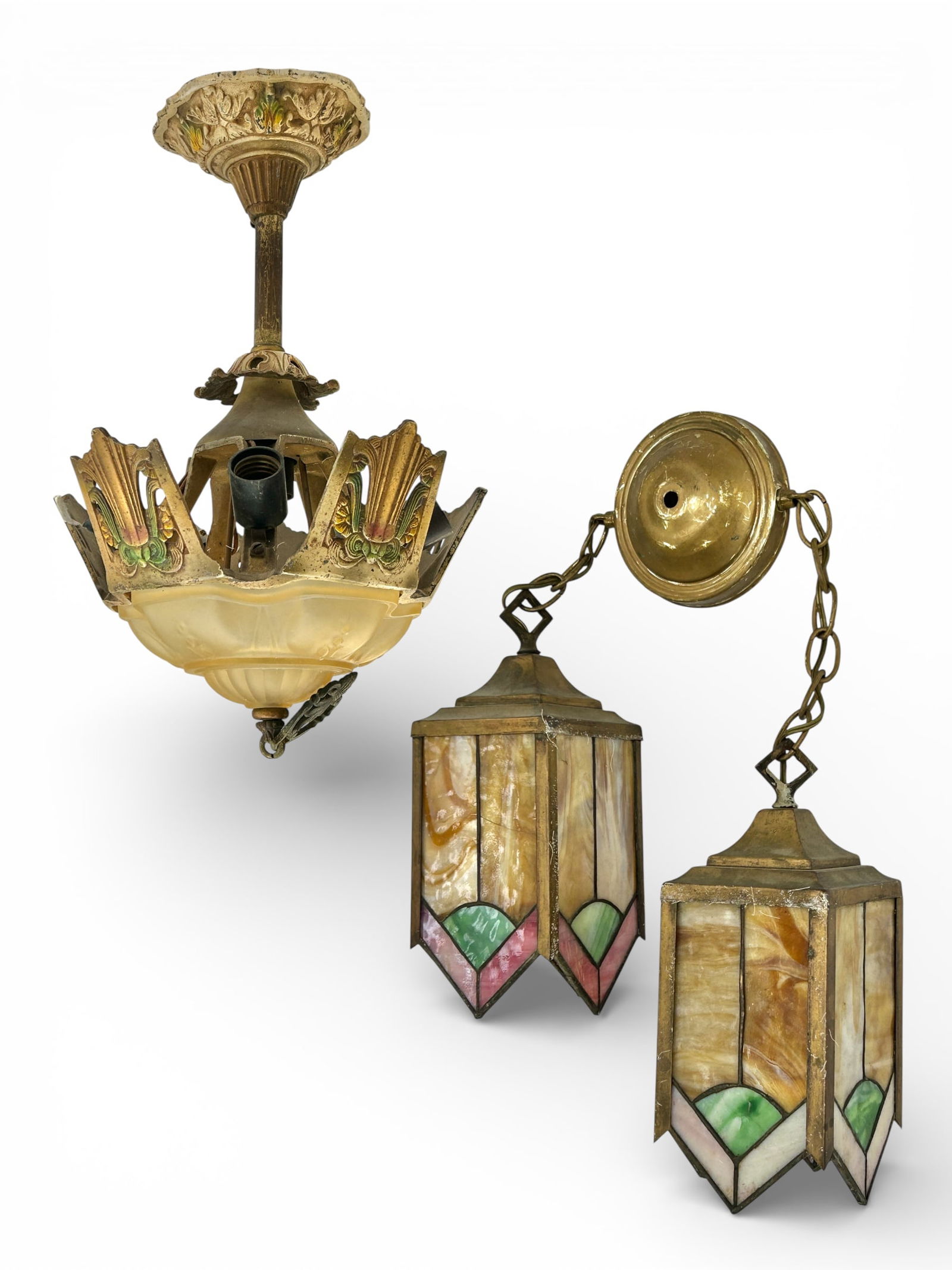 Hanging Ceiling Lights- Mission Style, Art Nouveau (1 of 13)