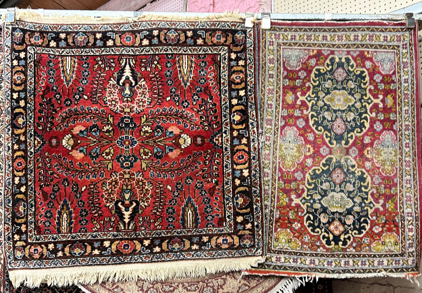 Lot of Two Small Persian Rugs. (1 of 7)