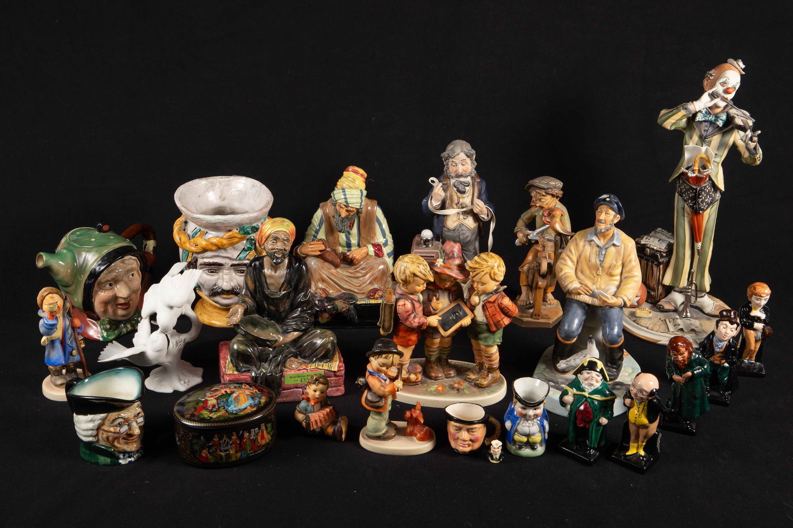 Lot: Royal Doulton Figures, Moor Head Vase, etc. (1 of 8)