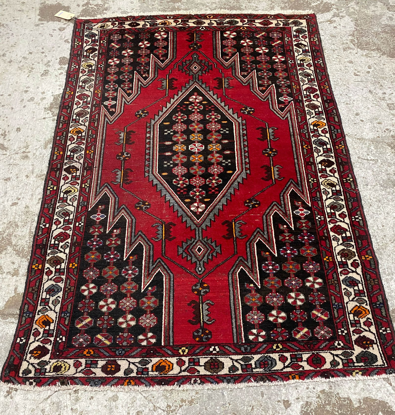4' 6" x 6' 8" Persian Malayer Rug.: The rug looks to be in good overall condition. In-house shipping is available for this rug. Please see our website regarding our in-house shipping procedures.