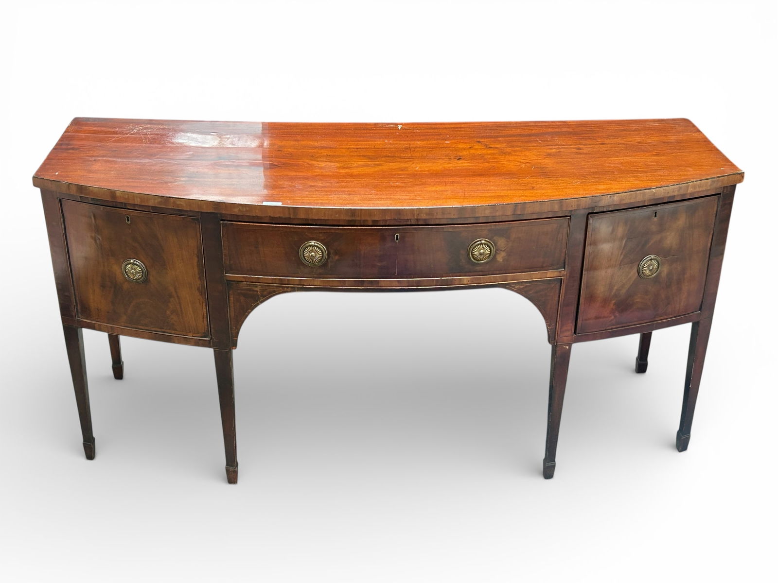 Mahogany Bowfront Buffet. - 2