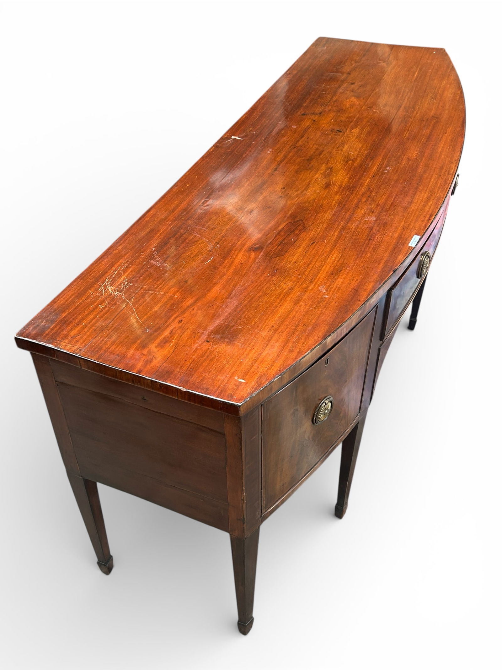 Mahogany Bowfront Buffet. - 7