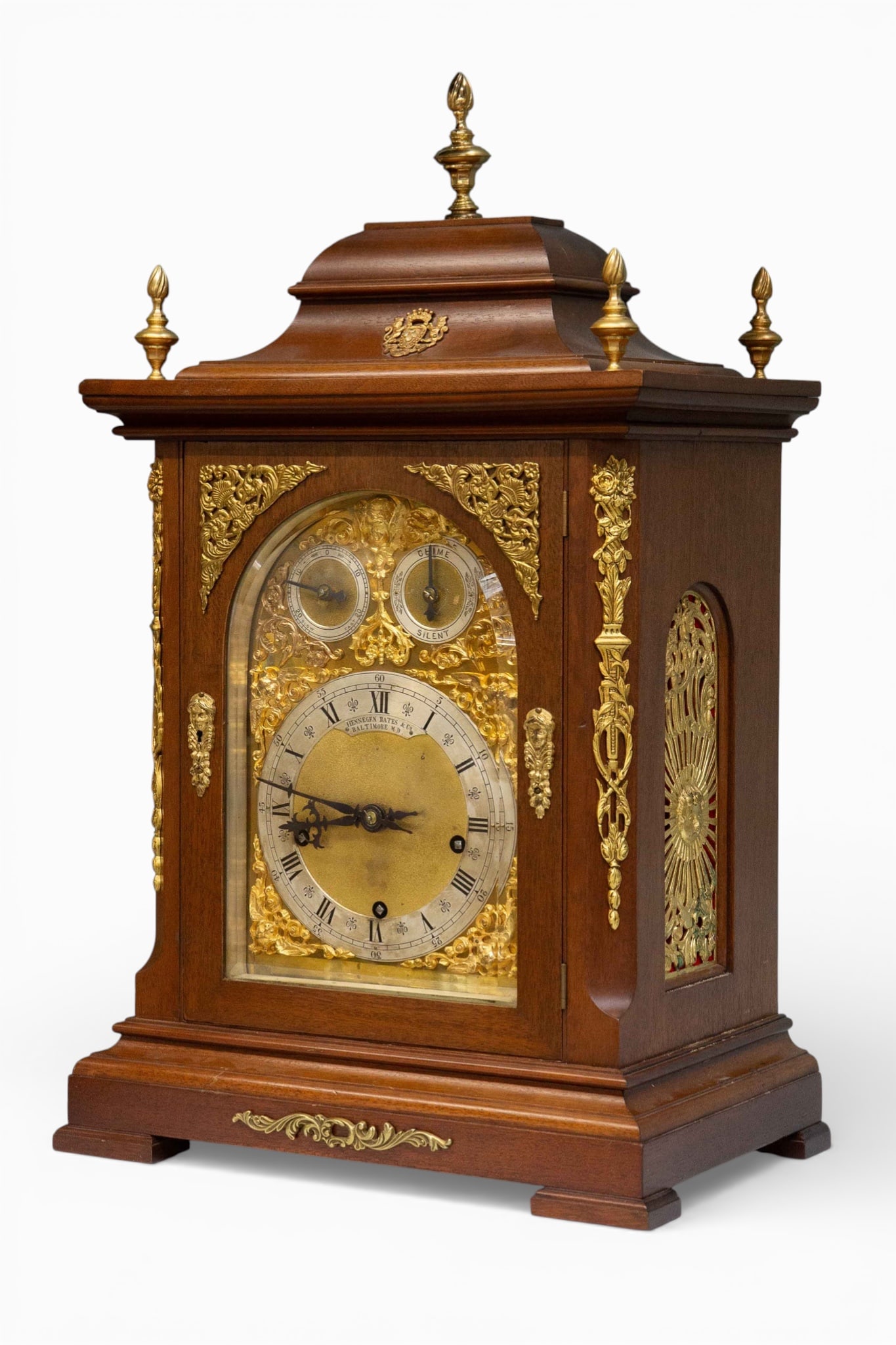 Winterhalder & Hoffmeier Chime Bracket Clock. (1 of 9)
