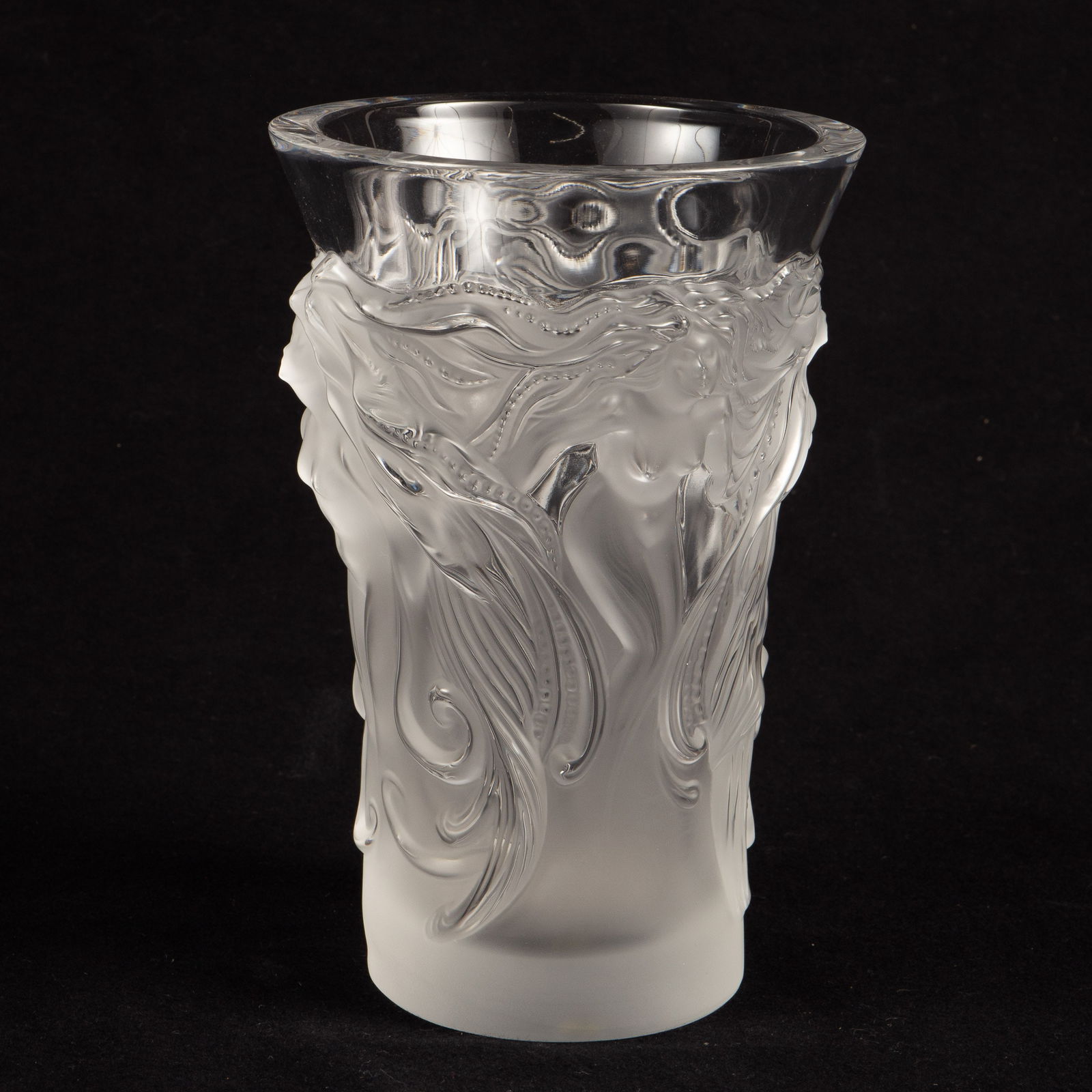 Lalique Crystal Fantasia Vase w/ Nudes. (1 of 6)