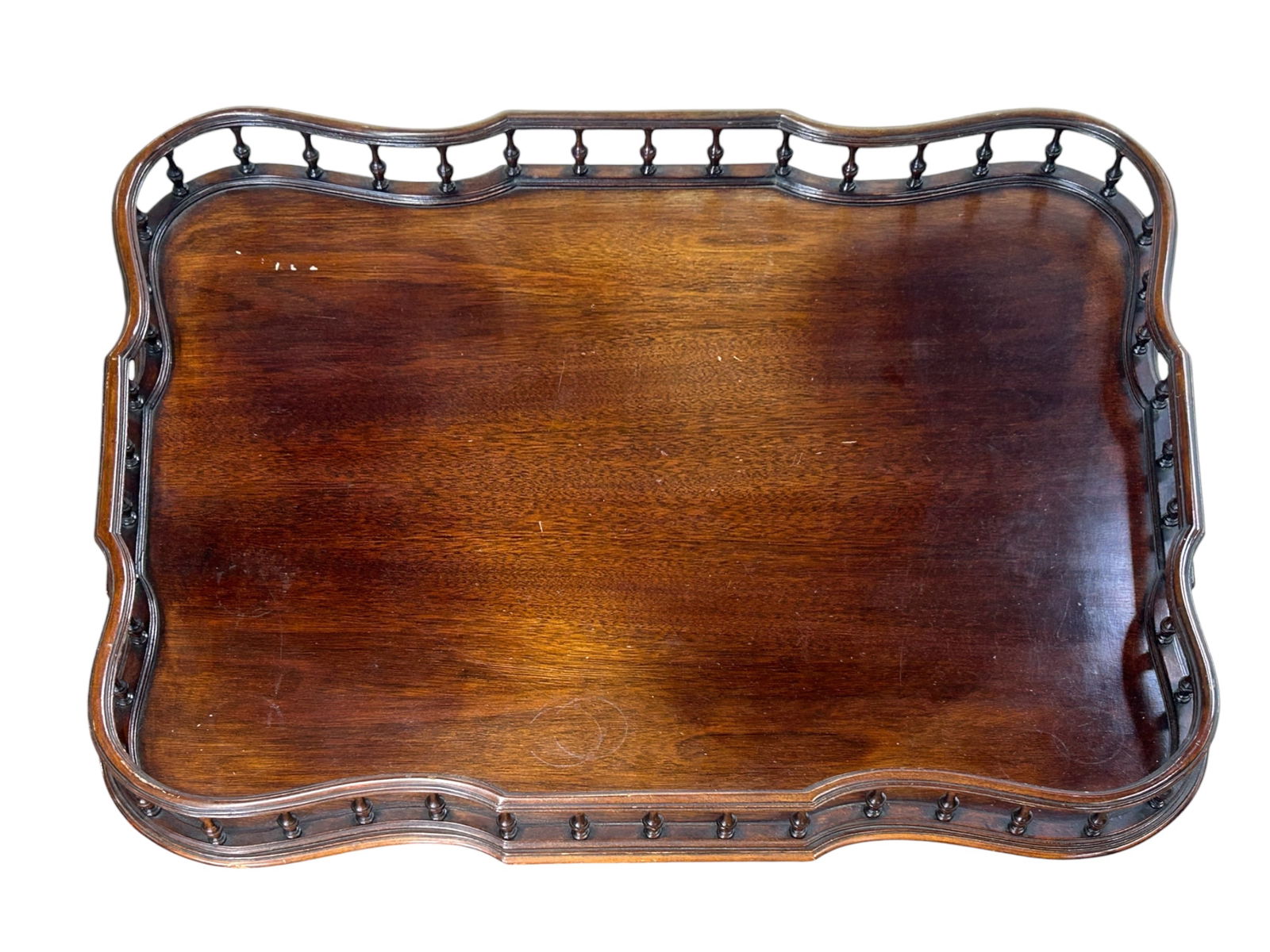 Mahogany Table with Gallery Top. - 4