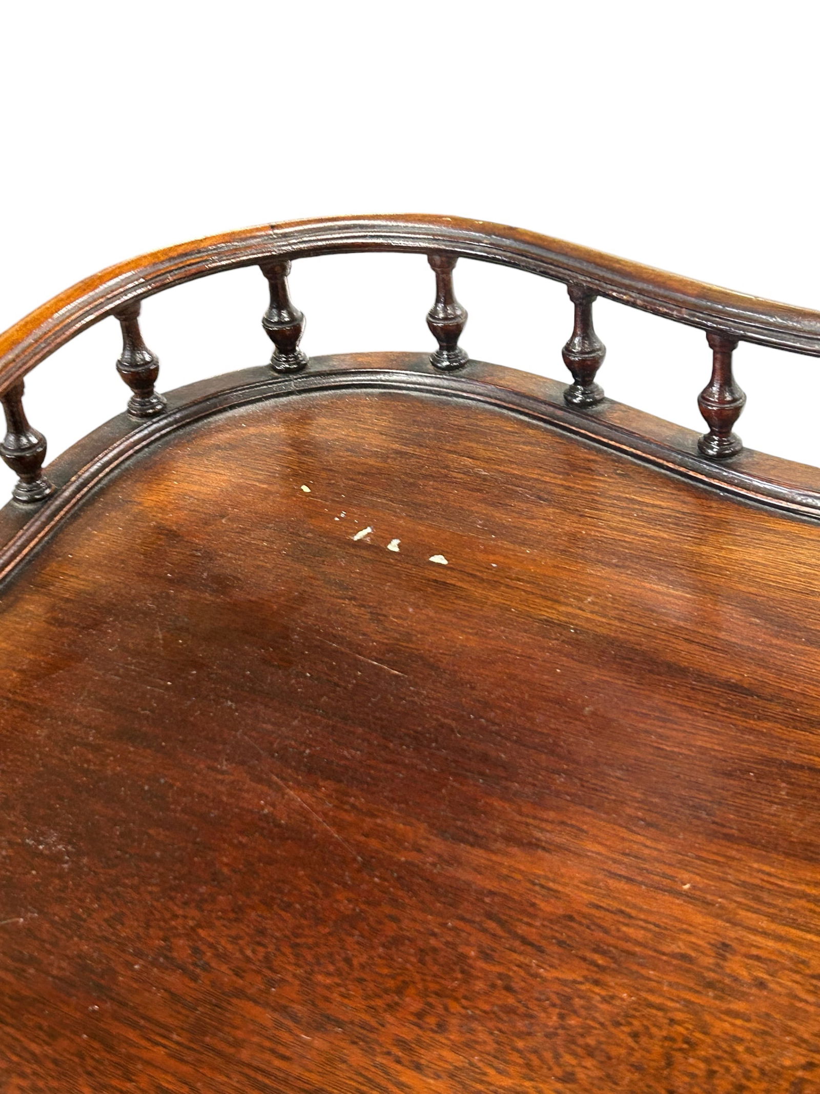 Mahogany Table with Gallery Top. - 5