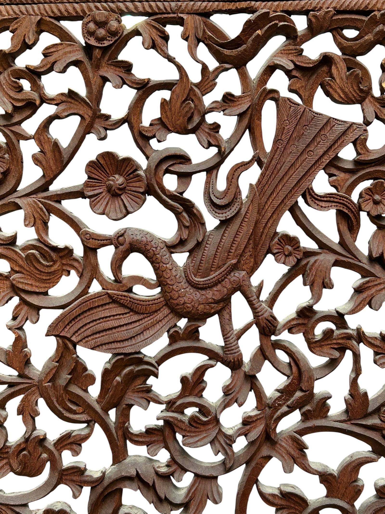 Ornately Carved Thai Screen. - 6