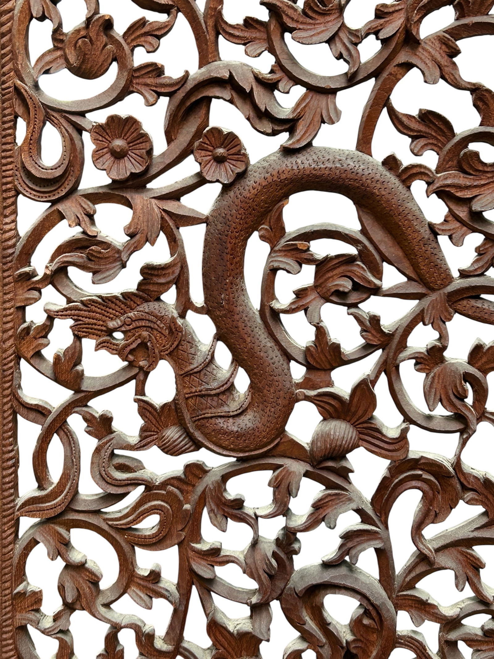 Ornately Carved Thai Screen. - 7