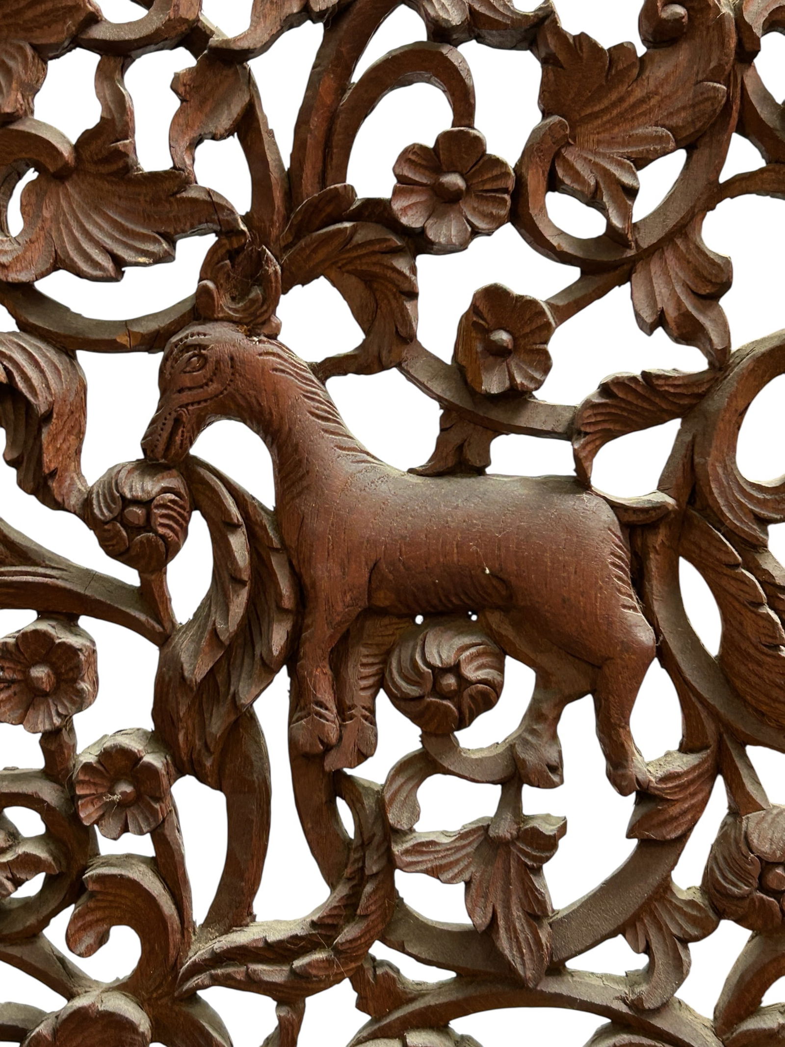 Ornately Carved Thai Screen. - 9