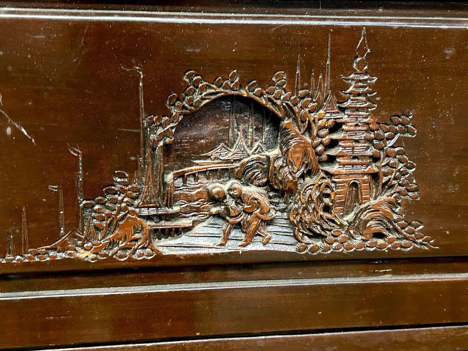 Carved Asian Bar. - 4