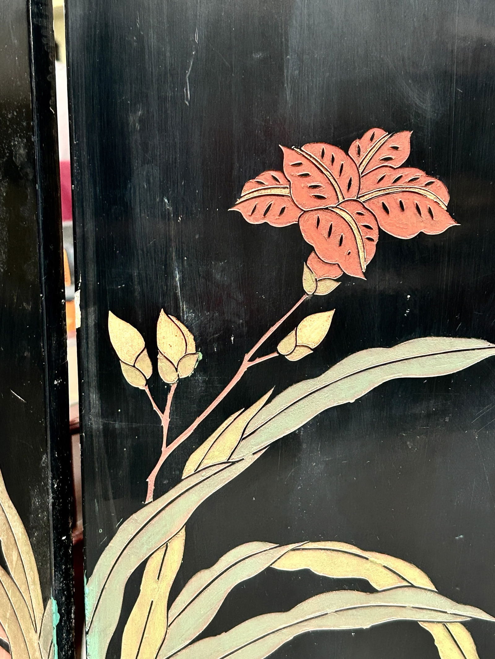 Four-Panel Asian Screen. - 9