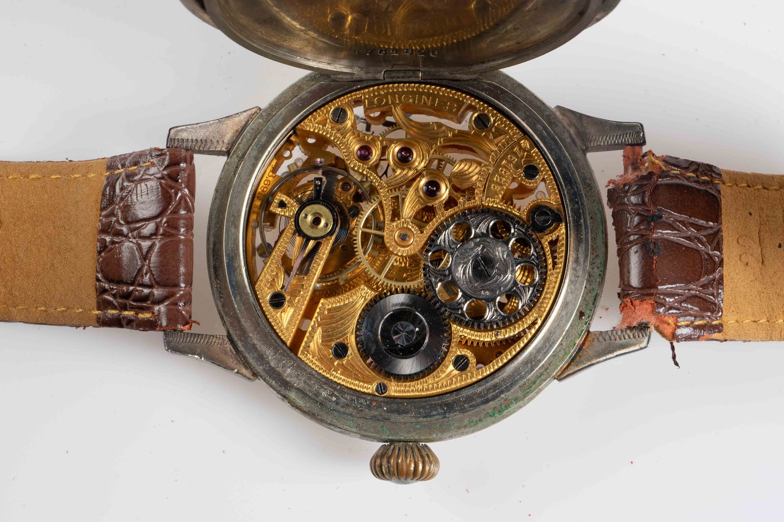 Longines Skeleton Trench Watch. - 6