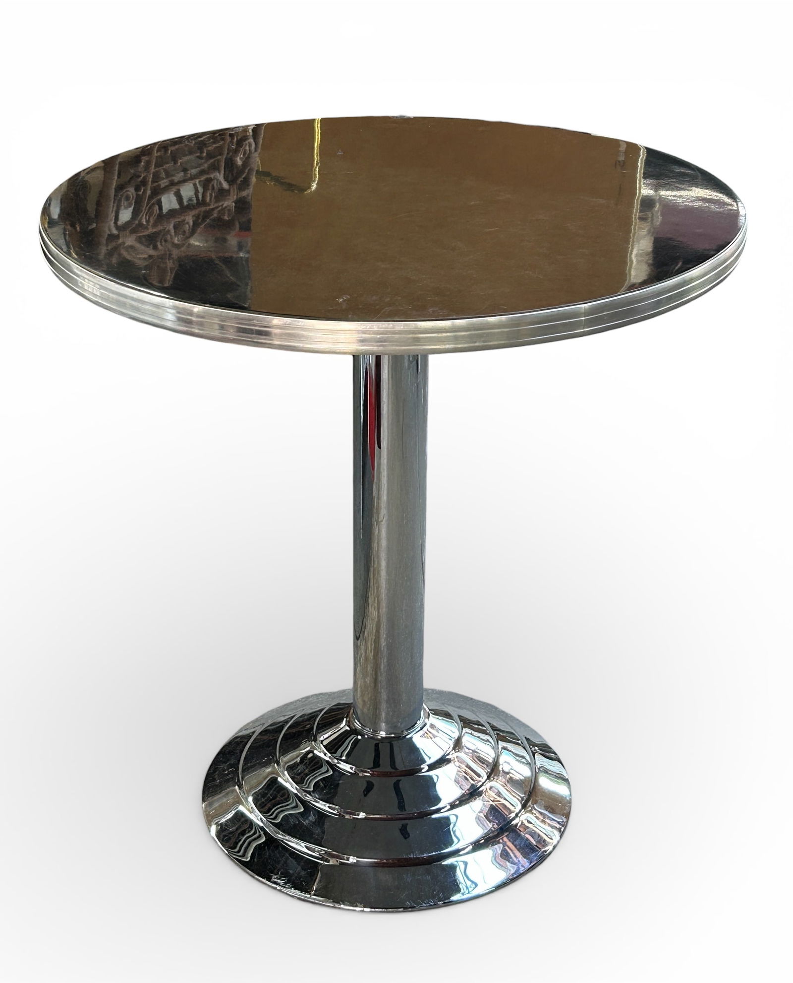 Art Deco Style Chrome Pub Table. (1 of 4)