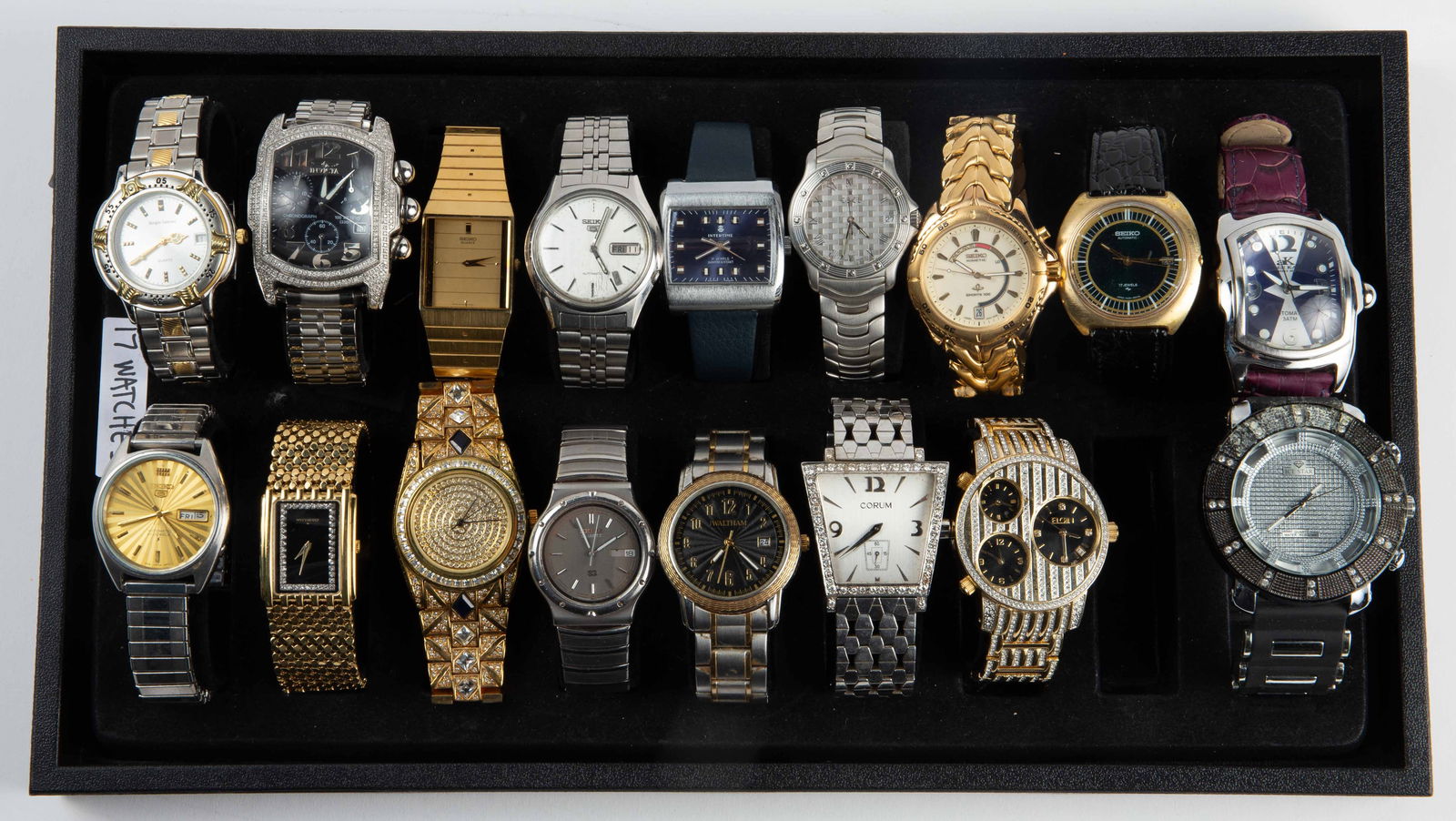 17 Mens' Watches - Seiko 5, Invicta, Intertime. (1 of 9)