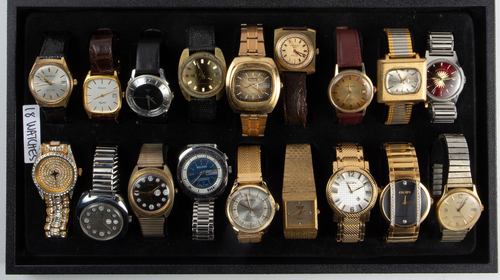 18 Vintage Mens' Watches - Bulova, Helbros, Seiko. (1 of 4)