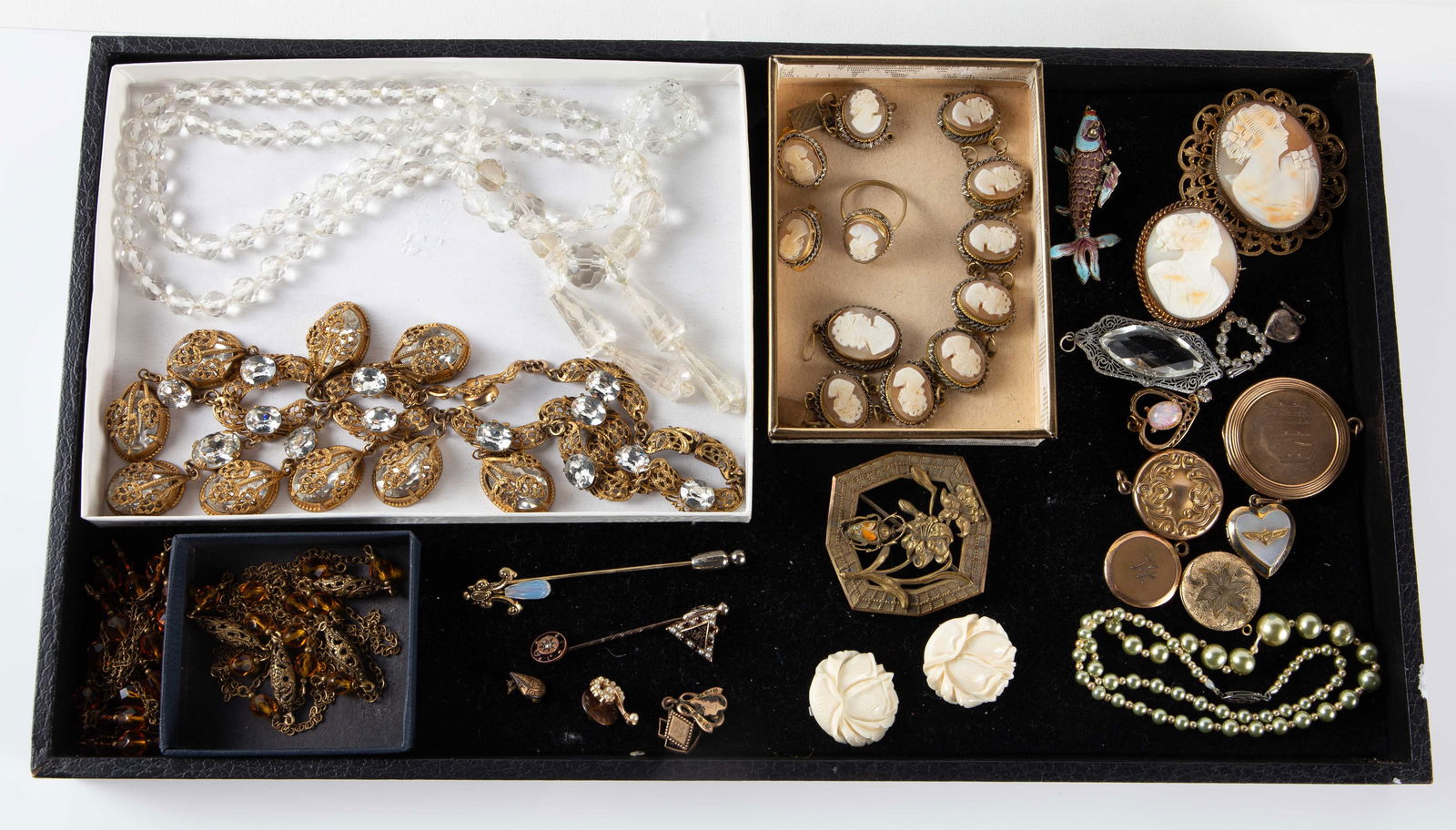 Lot of Antique & Vintage Jewelry - Cameo, Lockets. (1 of 7)