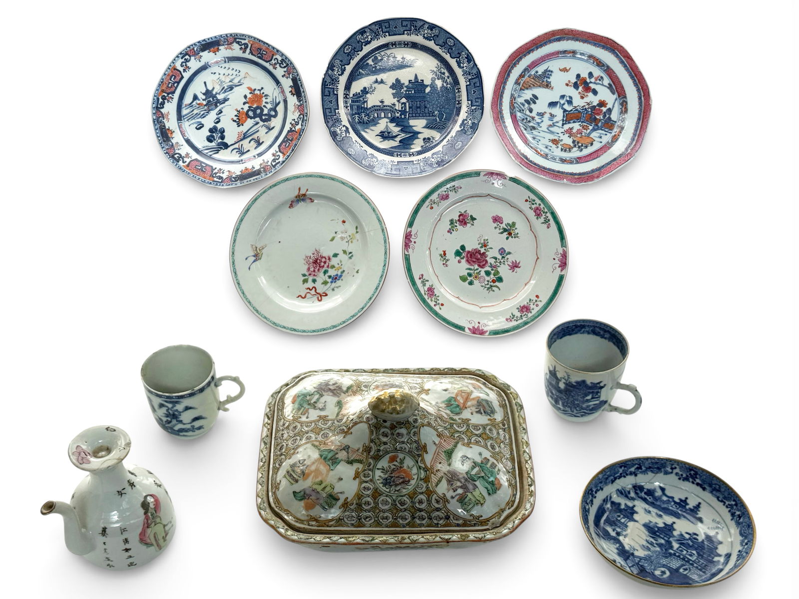 Lot of Old Chinese Porcelain Items, As Is. (1 of 11)