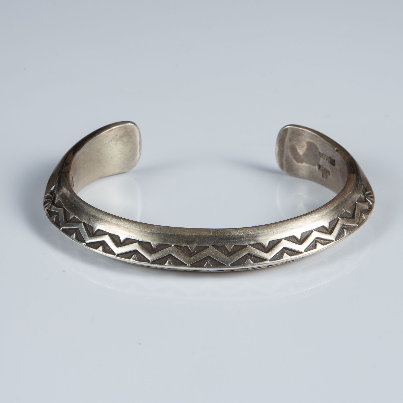 Elvira Bill Heavy Sterling Cuff Bracelet. (1 of 4)