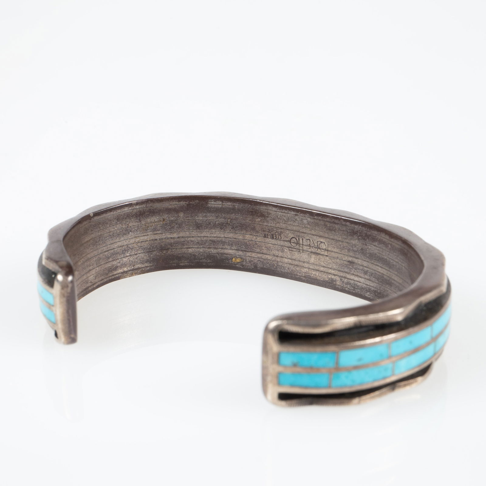 3 Sleeping Turquoise 925 Cuff Bracelets, Loretto. - 8