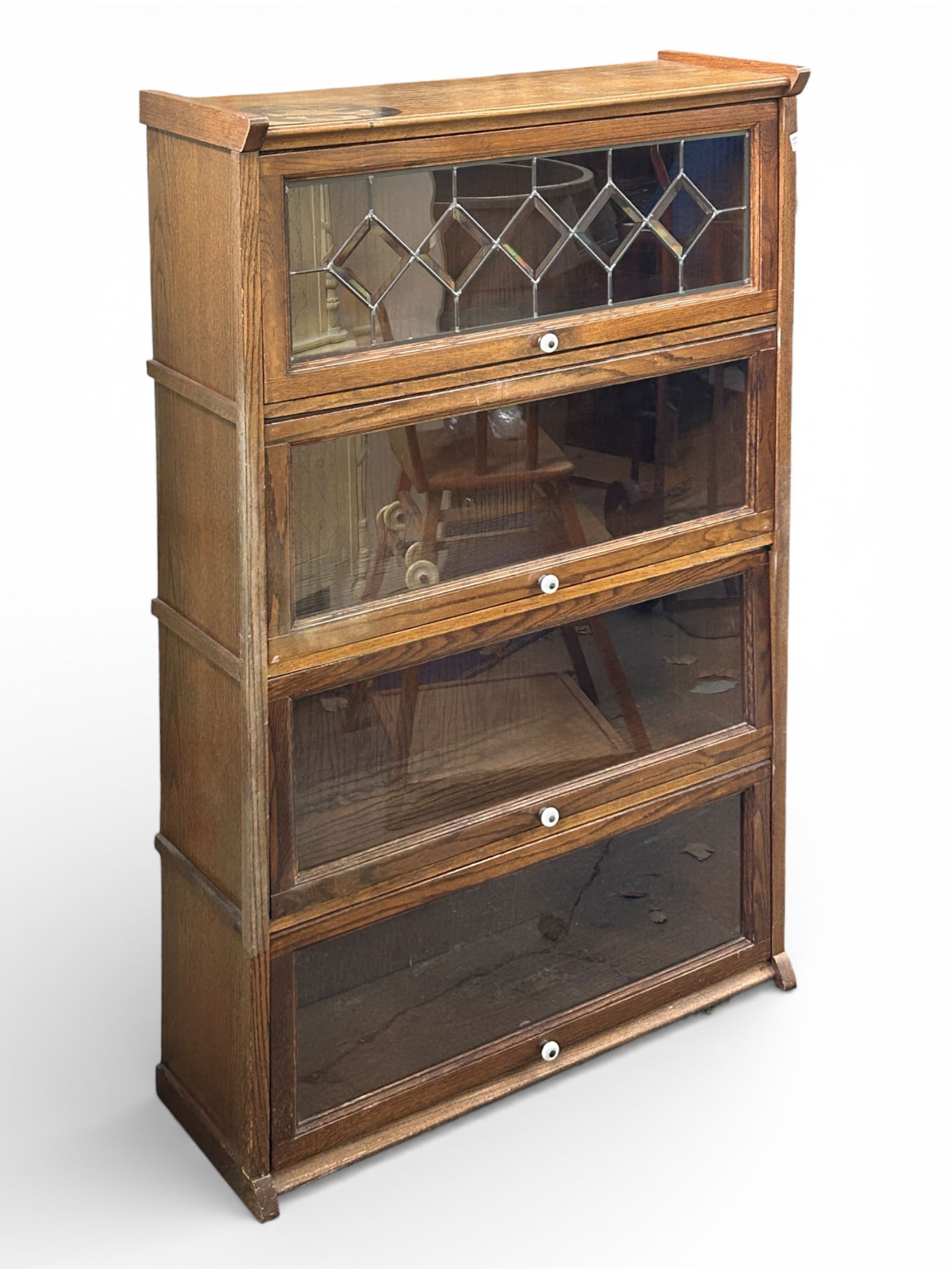 Contemporary Oak Barrister Bookcase. (1 of 7)