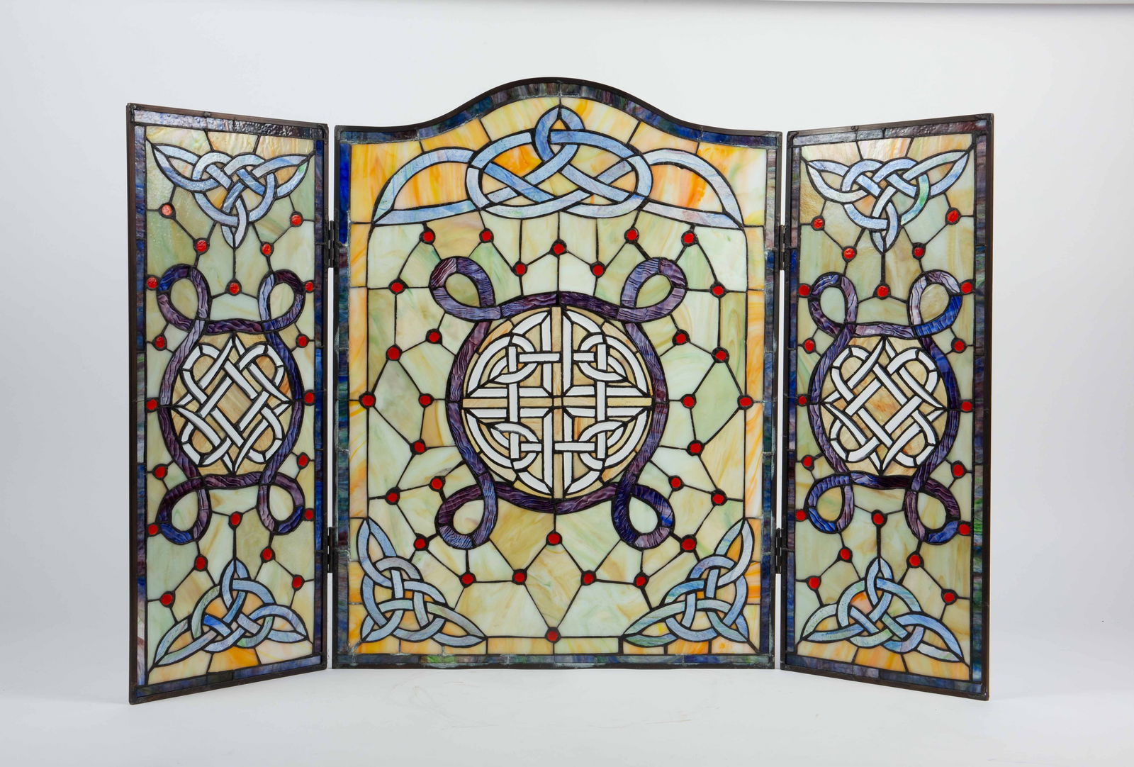 Celtic Knot Stained Glass Fire Screen. (1 of 6)