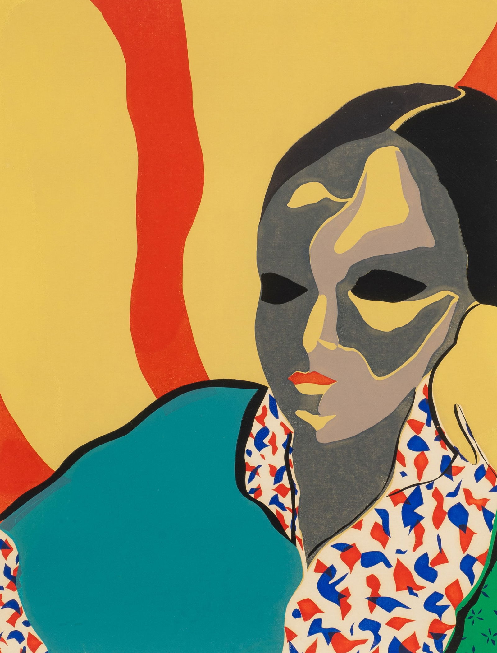 Woman, Abstract Silkscreen by Barbara Price.: Artist(s): Barbara Clayton Price (20th Century). Medium: Silkscreen in colors. Signature(s): Pencil signed, titled, and numbered in its lower margin. Paperwork/Provenance: N/A Condition: Some