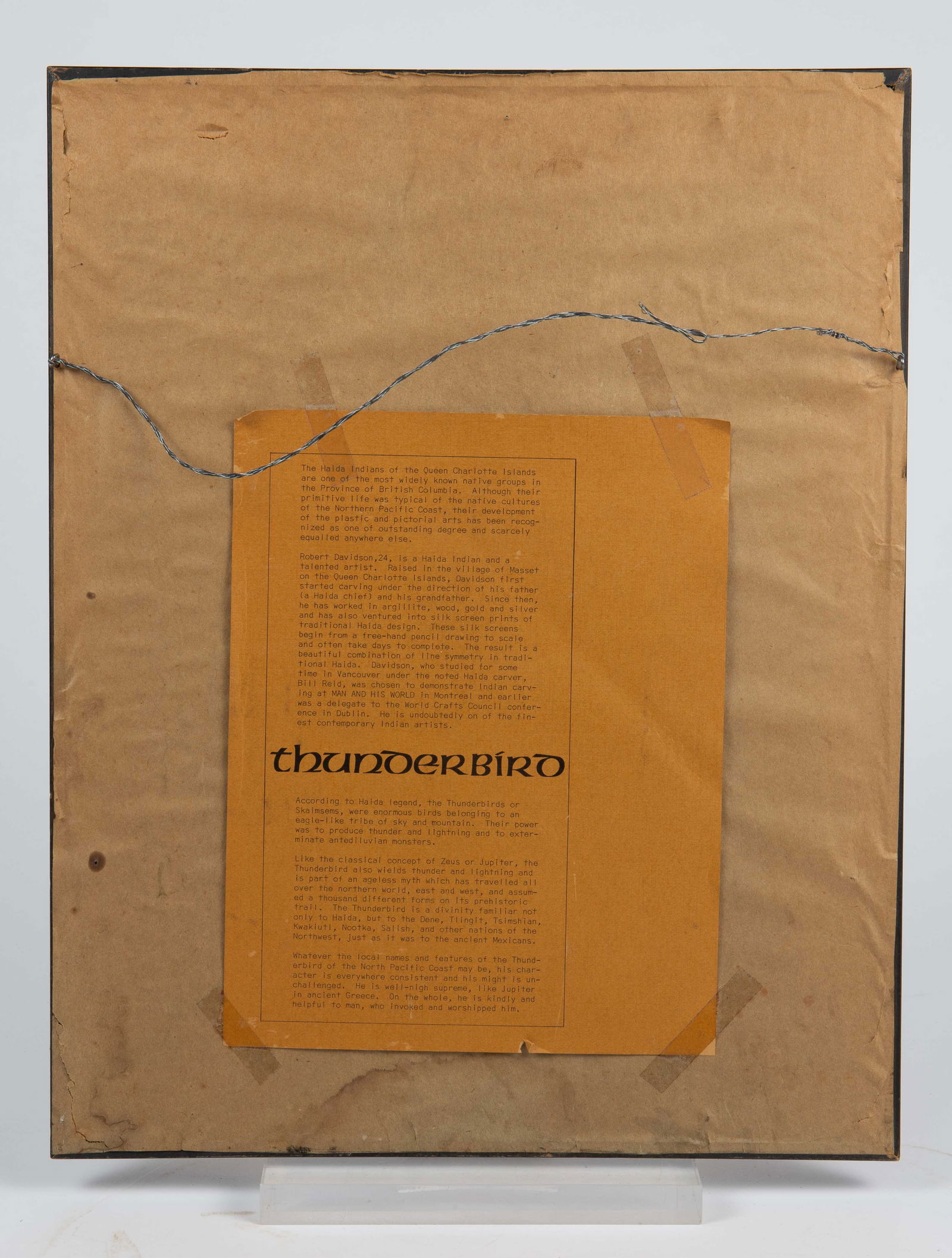 Robert Davidson Thunderbird Silkscreen, 1970. - 6