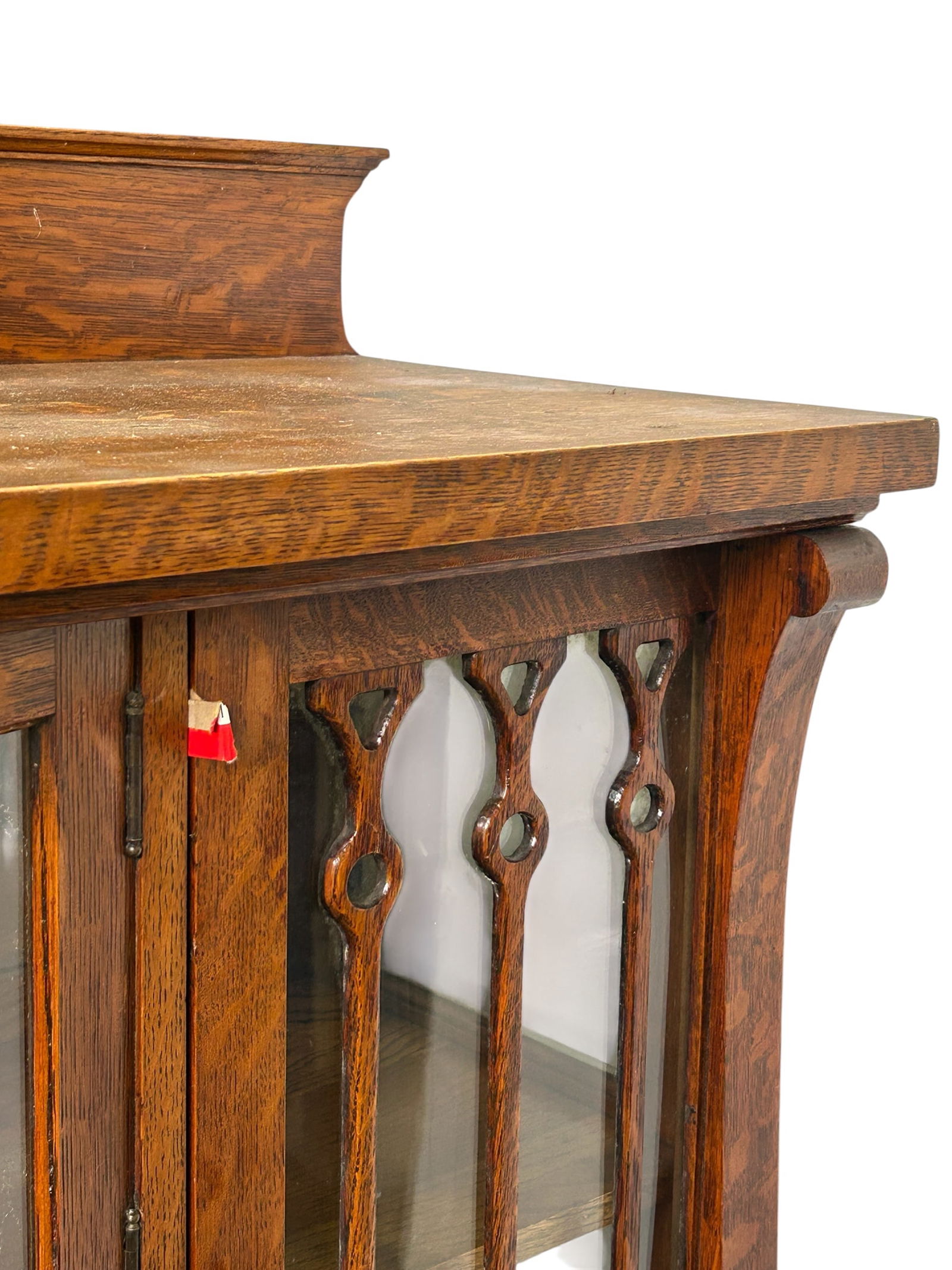 Antique Tiger Oak Display Case. - 2