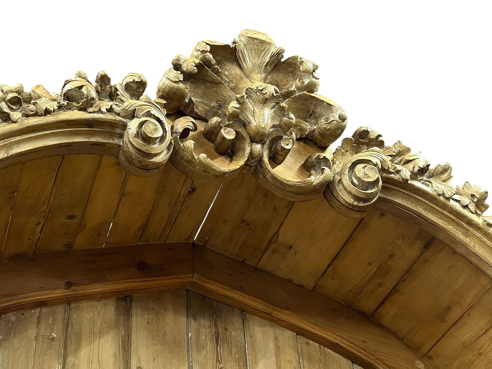 Large Carved Pine Bookcase. - 8