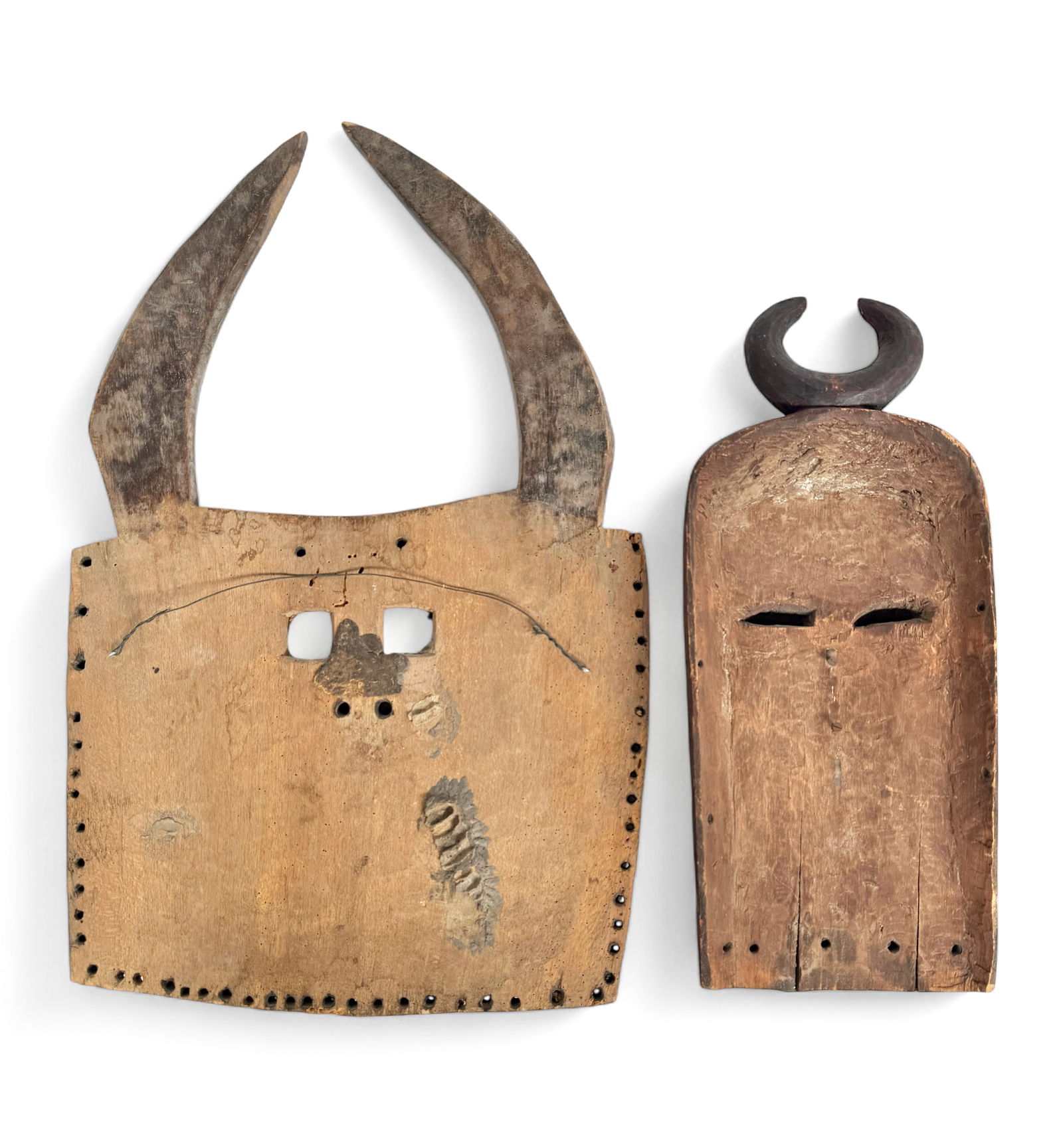 Carved Wood Tribal Masks - Bembe & Ioniake. (1 of 2)