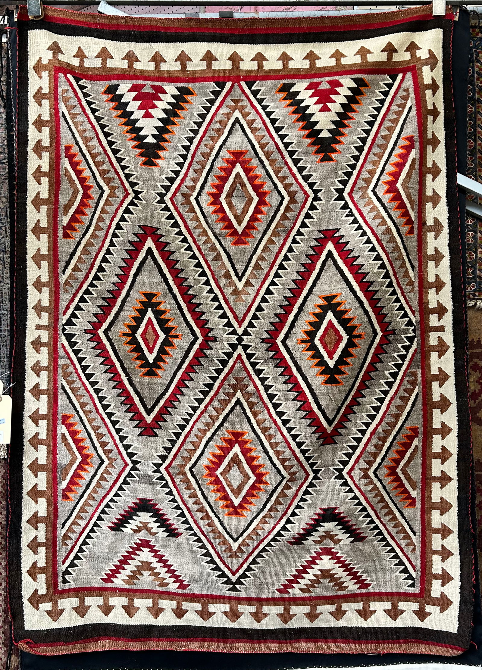 4' x 5' 5" Navajo Eye Dazzler Rug. (1 of 4)