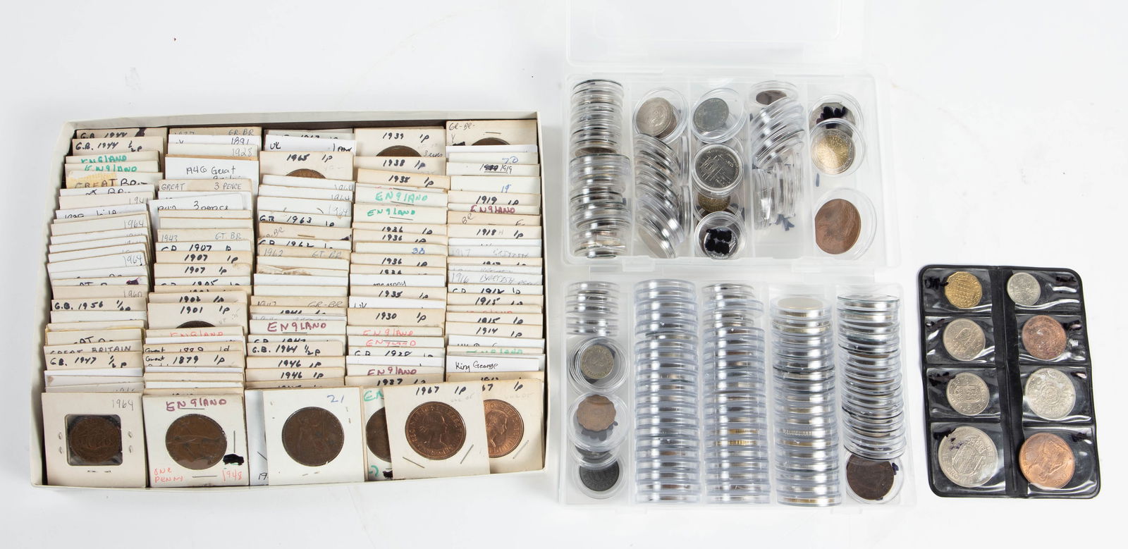 Lot of Old International Coins inc. Great Britain. (1 of 9)