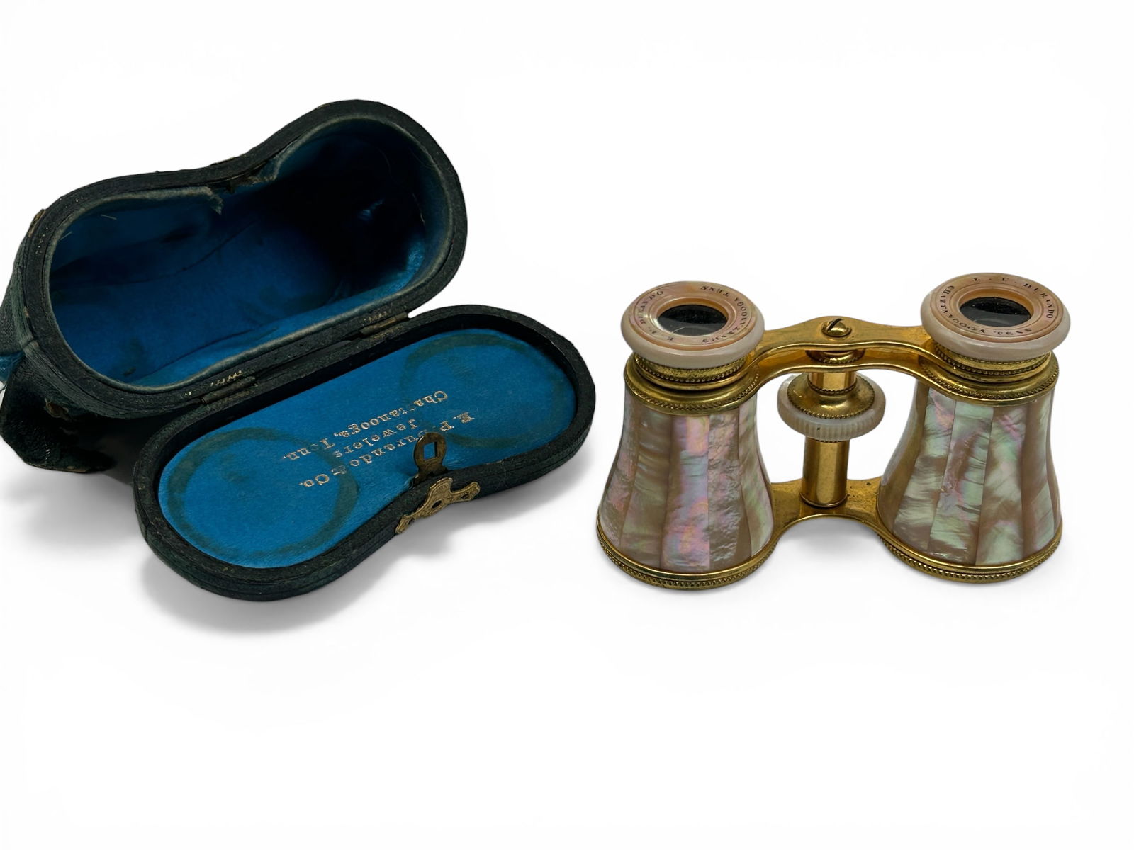 Lot: Seth Thomas Clock, MOP Opera Glasses, etc. - 6