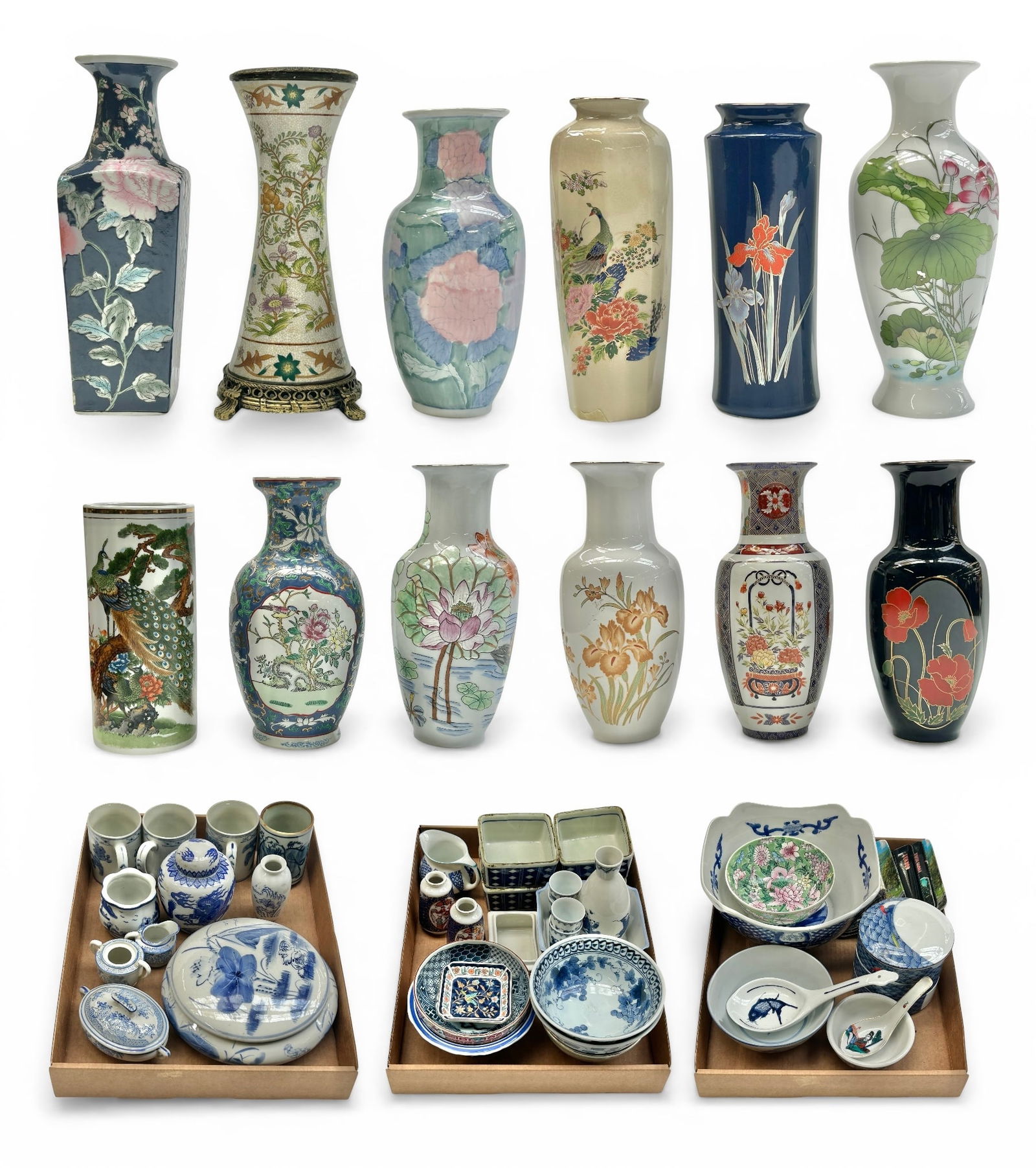 Lot of Mostly Asian Dishes & Vases. (1 of 8)