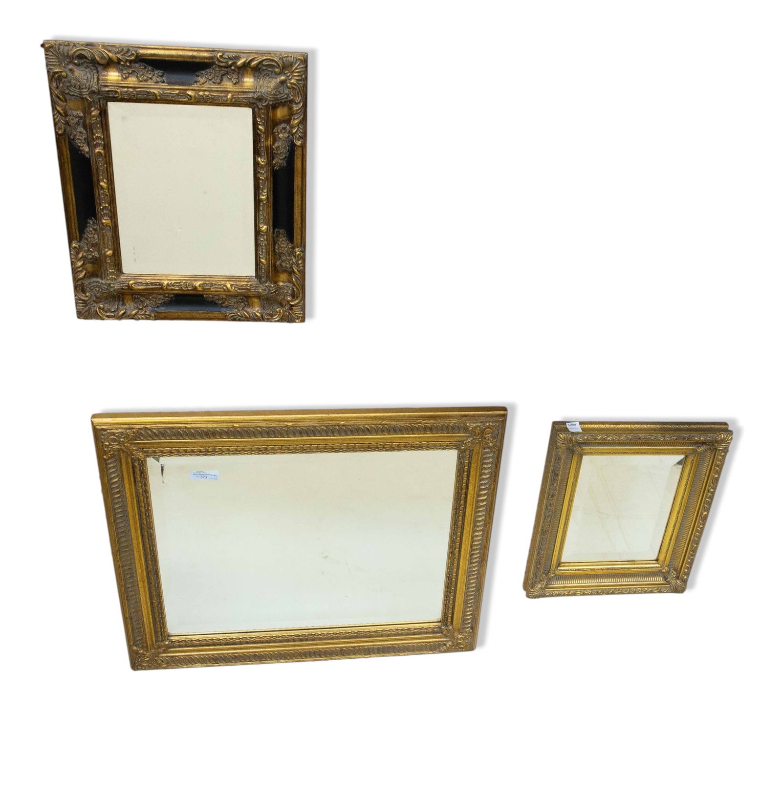 Lot of Ornate Gilded Bevelled Wall Mirrors. (1 of 6)