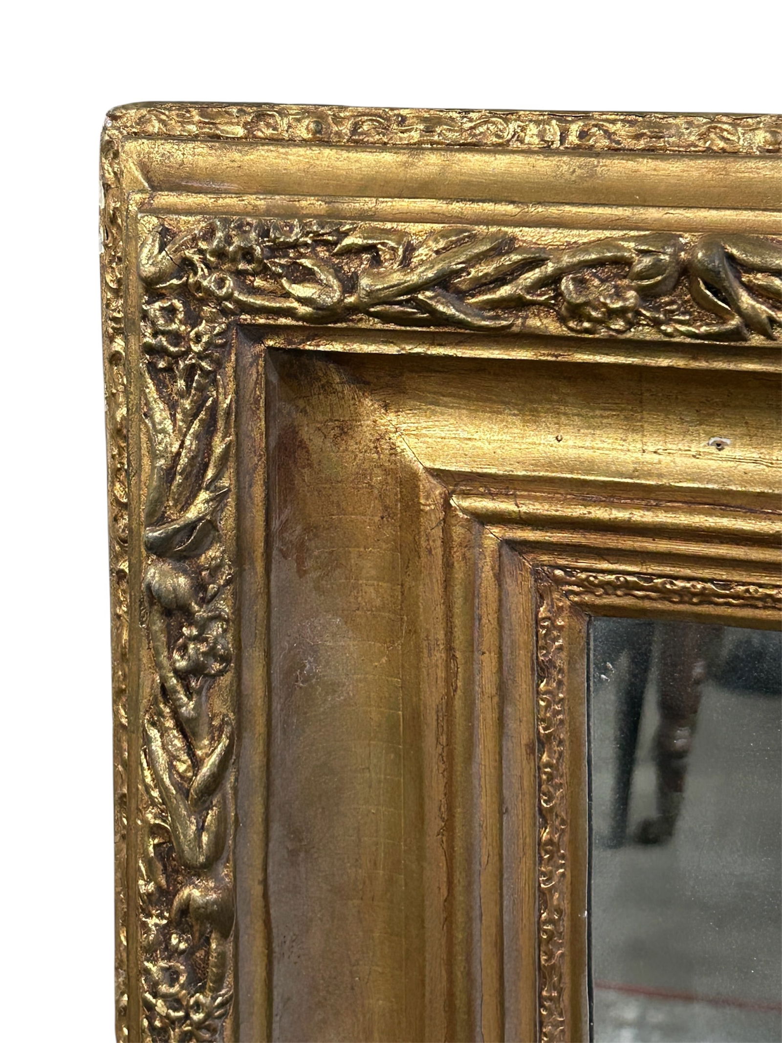 Large Custom Double Mirror w/ Gilded Frames. - 3
