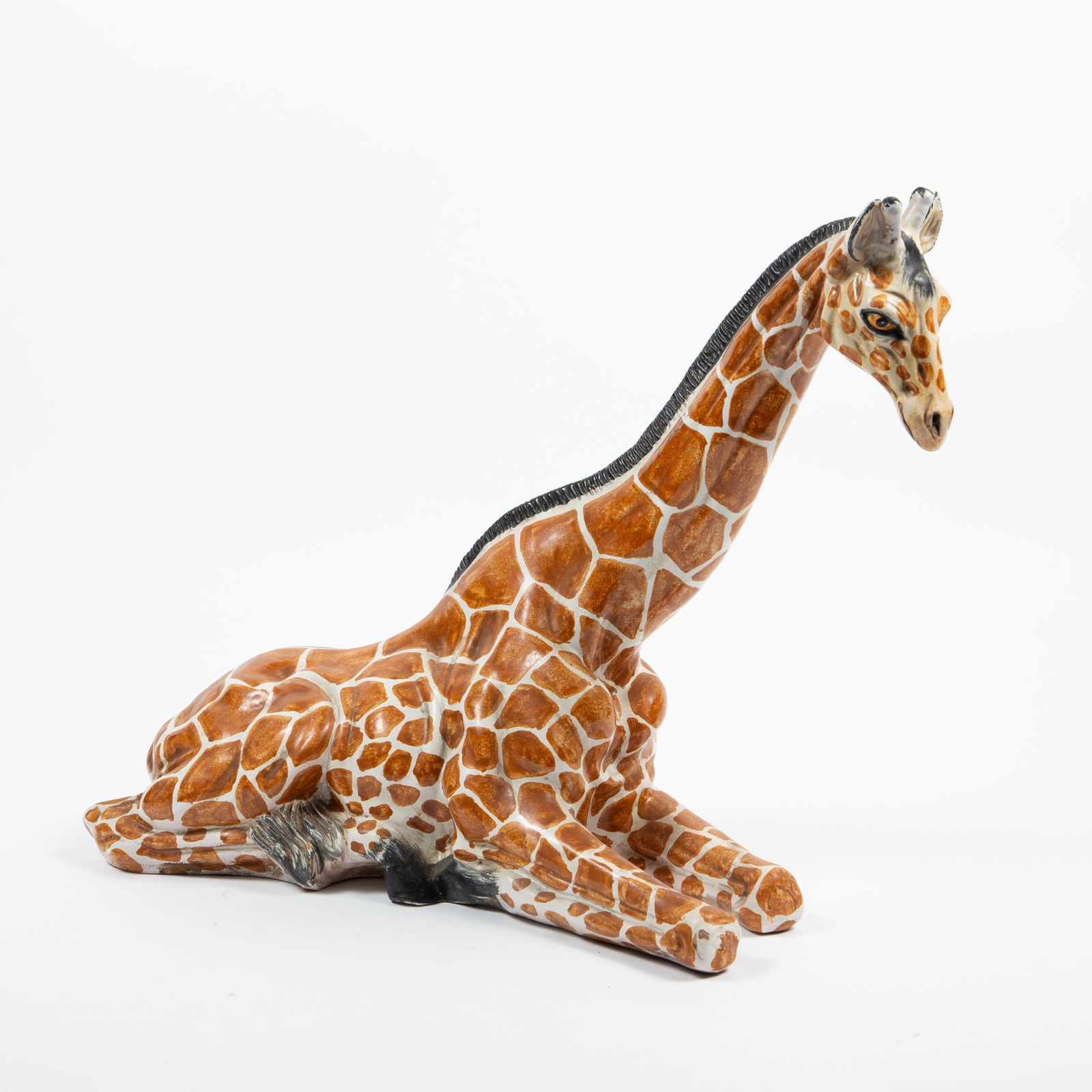 Vintage Terracotta Sculpture, Seated Giraffe. (1 of 6)