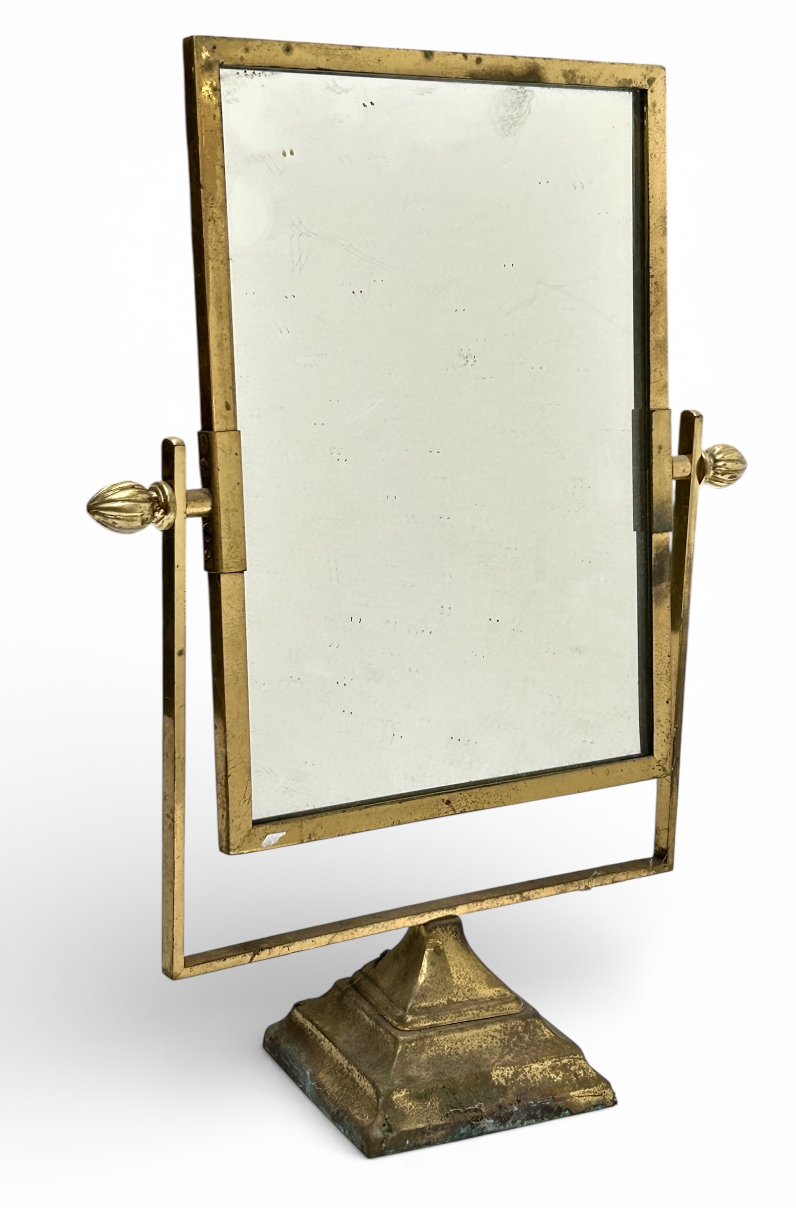 Vintage Brass Tabletop Vanity Tilting Mirror. (1 of 7)