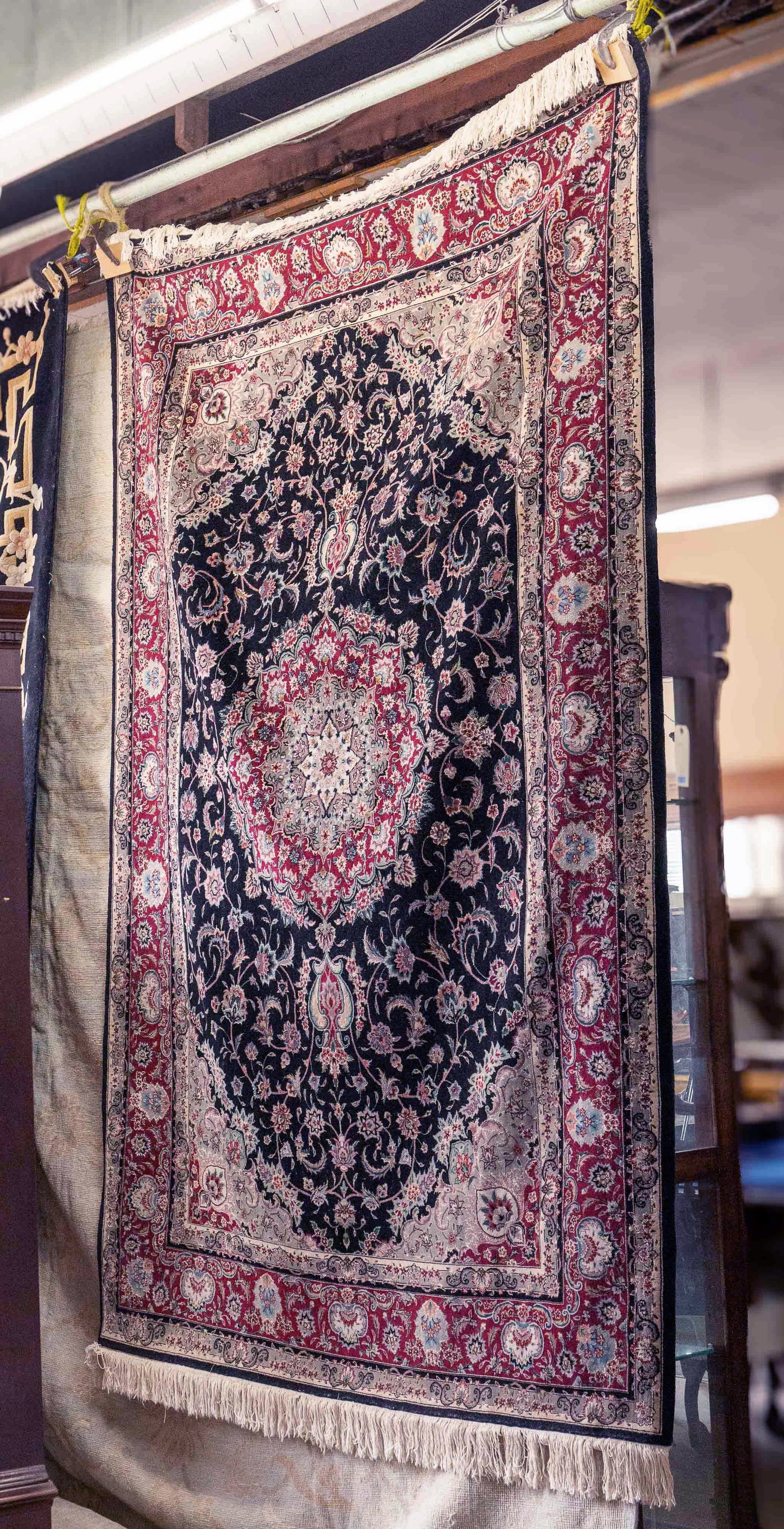 6' x 9' Finely Woven Tabriz Rug w/ Silk Inlay.: The rug looks to be in good overall condition. In-house shipping is available for this rug. Please see our website regarding our in-house shipping procedures.