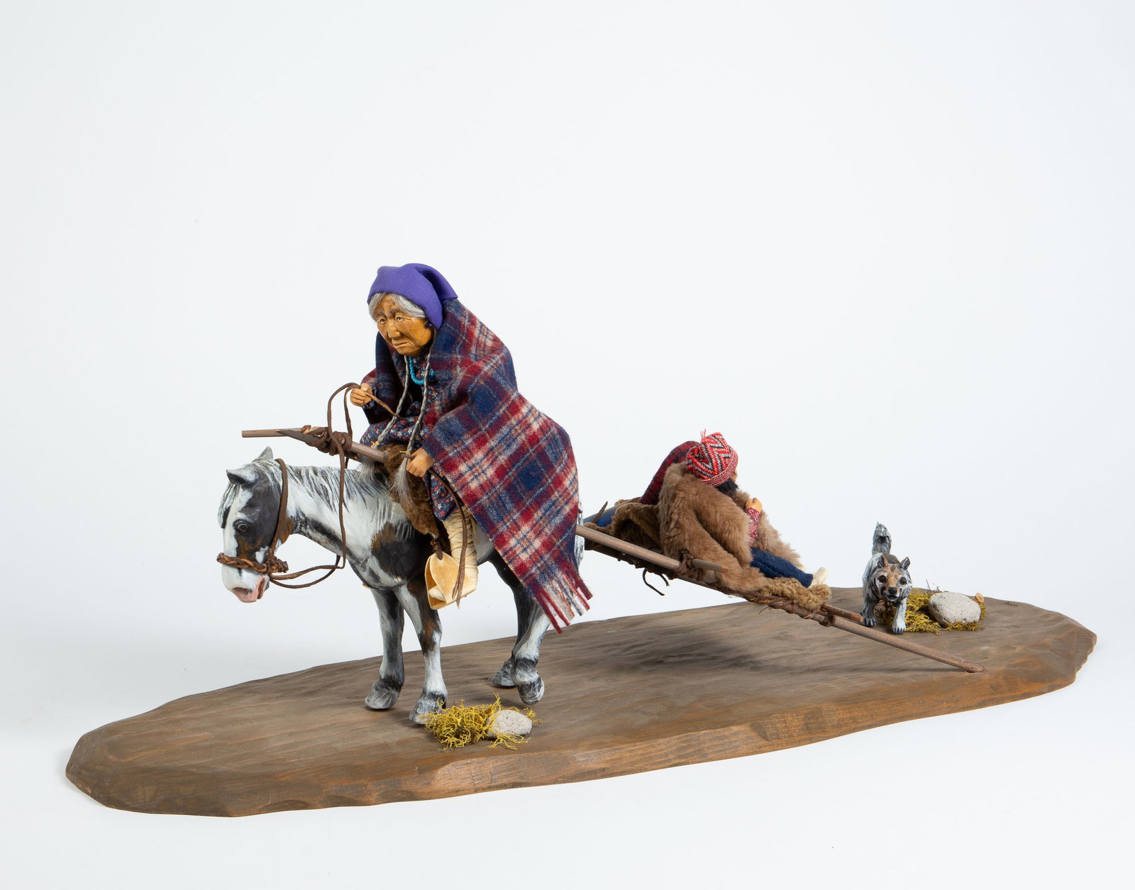 Shona Hah Figural Group, Horse & Carriage. (1 of 11)