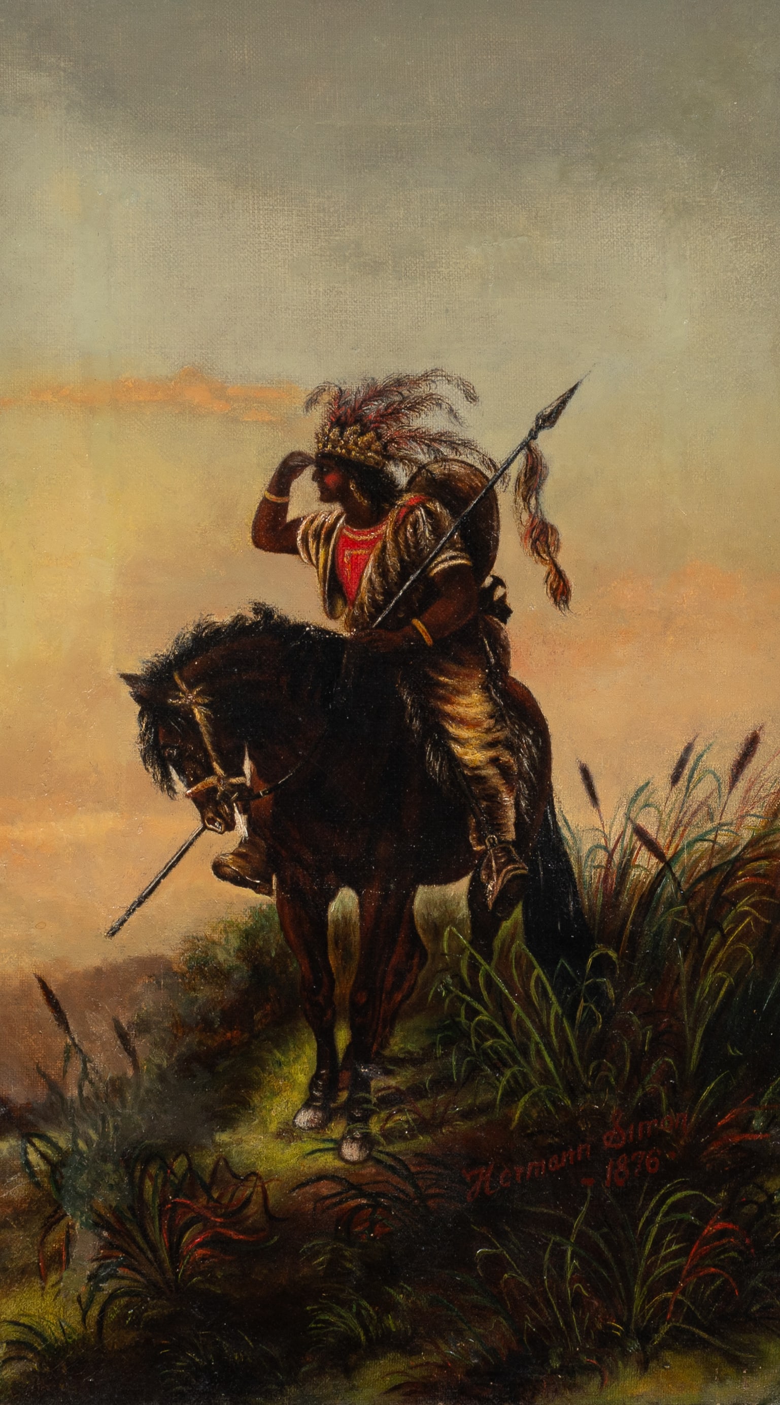 Native American Scout, Hermann Simon Painting. (1 of 5)